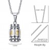 Rotatable mantra pendant with stainless steel necklaceNecklaces