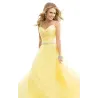 Long chiffon elegant yellow dressDresses