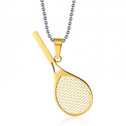 Tennis racket hanger met kettingHalskettingen