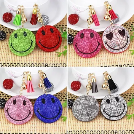Crystal Emoji Expression Keychain KeyringKeyrings
