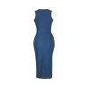 Jeans midi-jurk - met ritsJurken