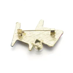 Colourful crystal dog broochBrooches