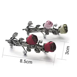 Rozen kristal haarclipHaarspelden