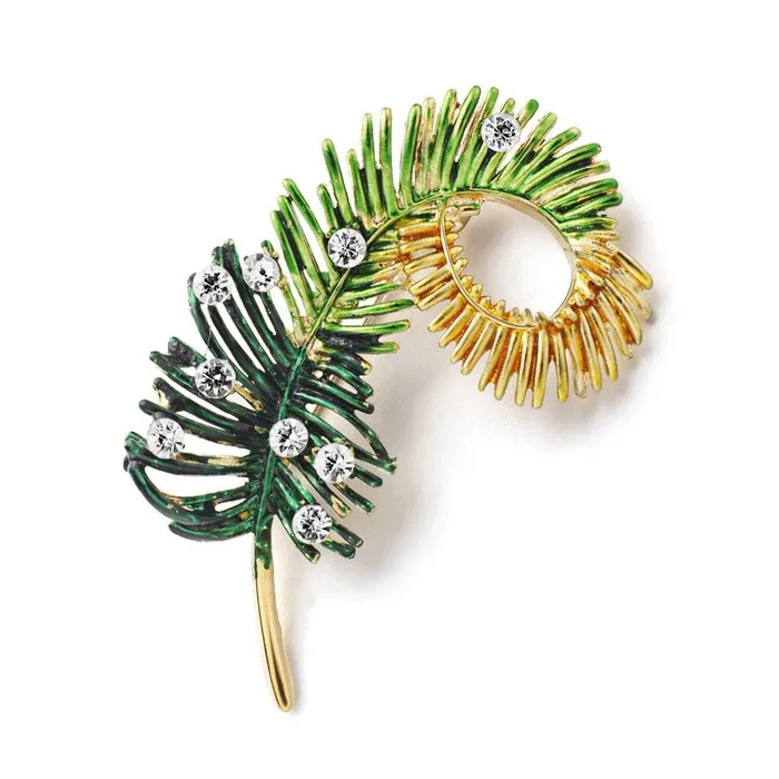 Kristal denneboom brocheBroches