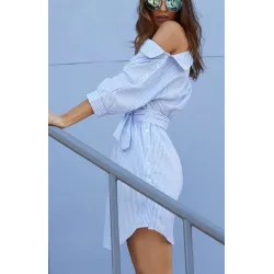 Plus size - off shoulder striped dressDresses