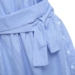 Plus size off shoulder - gestreepte jurkJurken