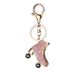 Crystal roller skates shoe keychain keyringSleutelhangers
