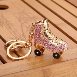 Crystal roller skates shoe keychain keyringSleutelhangers