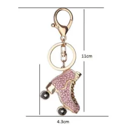 Crystal roller skates shoe keychain keyringSleutelhangers