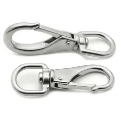 M4 multi-purpose swivel spring hook carabiner stainless steel 2 pcsOutdoor & Kamperen
