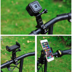 Gopro Hero 5 SJ6000 Xiaomi Yi2 rotatable bike handlebar mount holder adapter bracketMounts