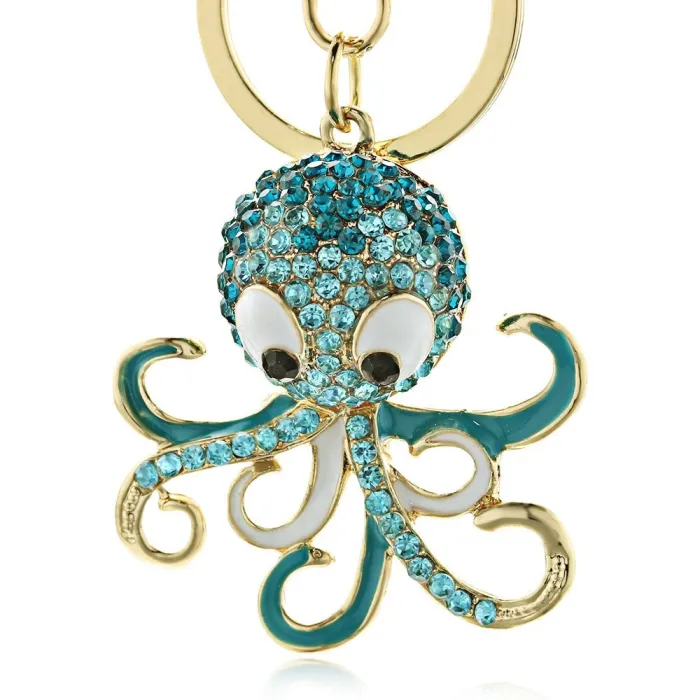 Kristallen octopus sleutelhangerSleutelhangers