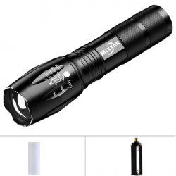 Portable LED flashlight zoomable torchZaklampen