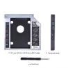 Universal aluminum SATA HDD Caddy 12.7mm box case enclosure optical bayHarde schijven