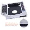 Universal aluminum SATA HDD Caddy 12.7mm box case enclosure optical bayHarde schijven