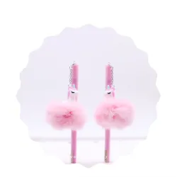 Unicorn plush pendant ball pen gel pencilPens & Pencils