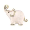 Emaille & kristallen olifant - brocheBroches