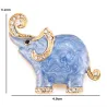 Emaille & kristallen olifant - brocheBroches