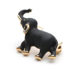 Zwarte olifant - brocheBroches