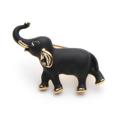 Zwarte olifant - brocheBroches