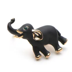Zwarte olifant - brocheBroches