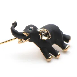 Zwarte olifant - brocheBroches