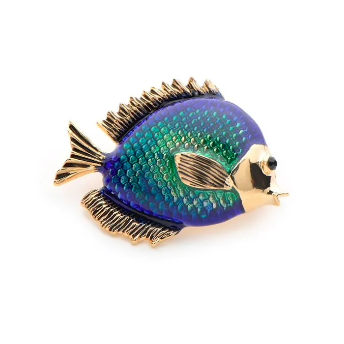 Blue fish women's broochBrooches