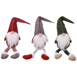 Kerstversiering lange benen zittend elf 50cmKerstmis