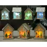 Houten kersthuis met LED - Doe Het ZelfKerstmis