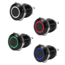 2A 12 mm universele LED kortstondige drukknopschakelaarSchakelaars