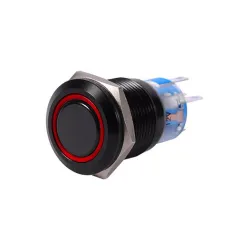 19mm 12V LED car waterproof self-locking latch push button switchSchakelaars