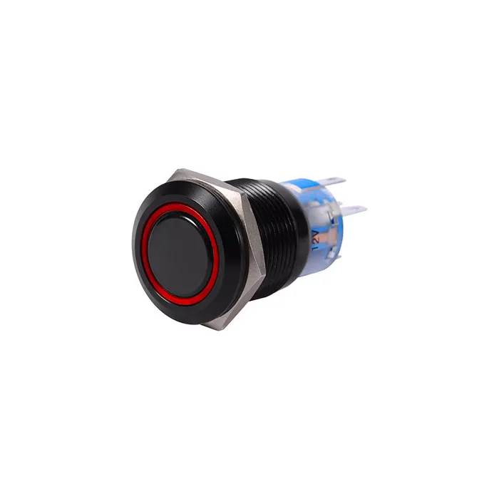 19mm 12V LED car waterproof self-locking latch push button switchSwitches