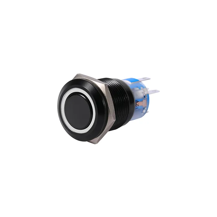 19mm 12V LED car waterproof self-locking latch push button switchSwitches