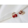 Red cherry earrings