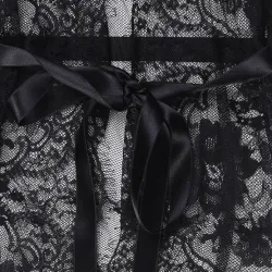 Full lace transparent nightgown - robeLingerie
