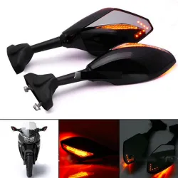 LED motorfiets richtingaanwijzer spiegels voor Yamaha Yzf Fzr 600 1000 R1 R6 FZ1 FZ6Spiegels