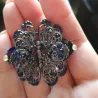 Bloem & vlinder kristal vintage haarclipHaarspelden