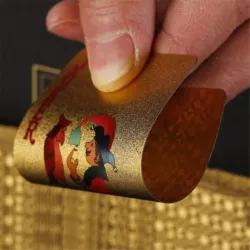 Gold foil poker playing cards waterproofHobby & verzamelingen