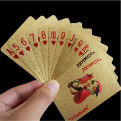 Gold foil poker playing cards waterproofHobby & verzamelingen