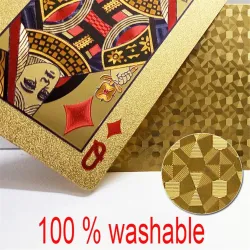 Gold foil poker playing cards waterproofHobby & verzamelingen