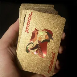 Gold foil poker playing cards waterproofHobby & verzamelingen