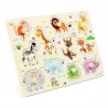 Cartoon animals - children's wooden puzzle toysWooden