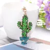 Crystal cactus keychain keyringSleutelhangers