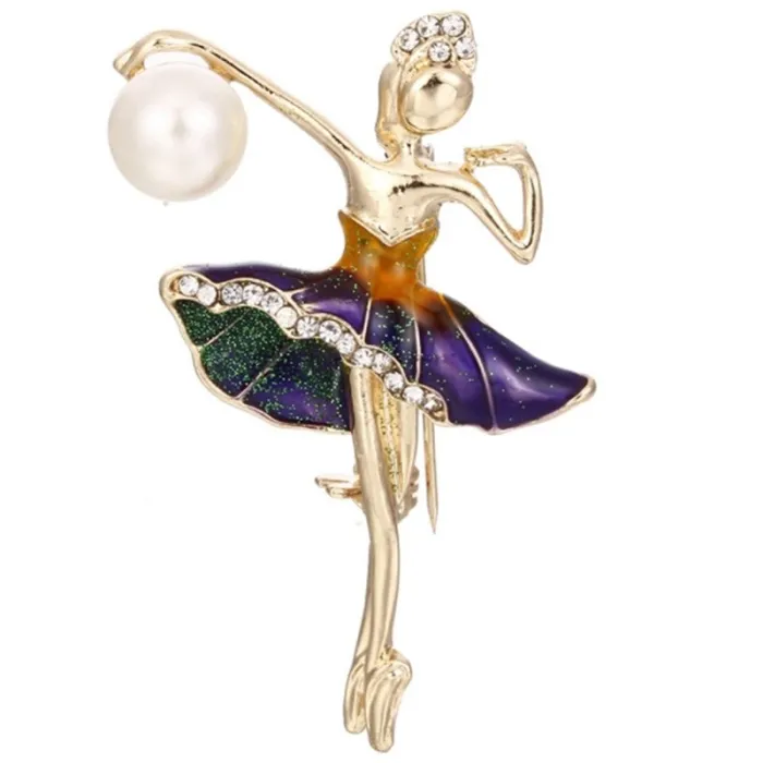 Ballerina kristallen brocheBroches