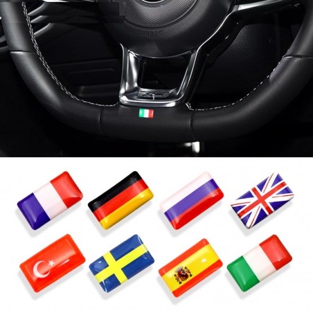 3D national flag emblem car sticker 8 pcsStickers