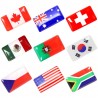 3D nationale vlag embleem auto sticker 8 stuksStickers