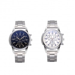Analog quartz watch stainless steelHorloges