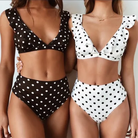 High Waisted swimsuit bikini setBadkleding