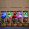 Bouquet of infinity roses in a glass vase with LED lightKerstmis