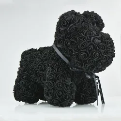 Hond gemaakt van infinity rozen 40 cmValentijnsdag